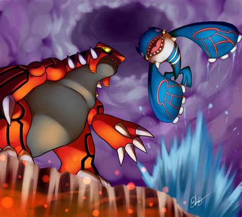 Groudon Vs Kyogre By Azurebladexiii On Deviantart