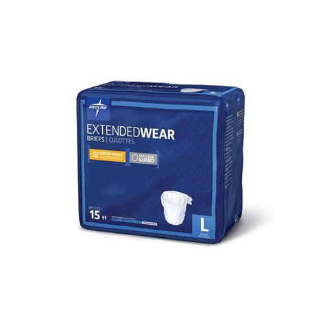 Medline Extended Wear Briefs With Tabs Overnight Absorbency