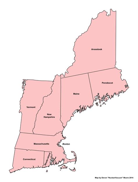 Image Map Of New England 13 Fallen Starspng Alternative History