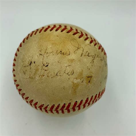 Autographed Honus Wagner Baseball 1937 National League Jsa Coa