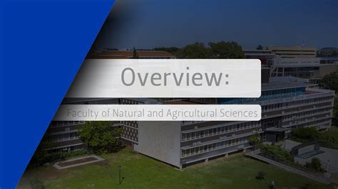 Overview Faculty Of Natural And Agricultural Sciences Youtube