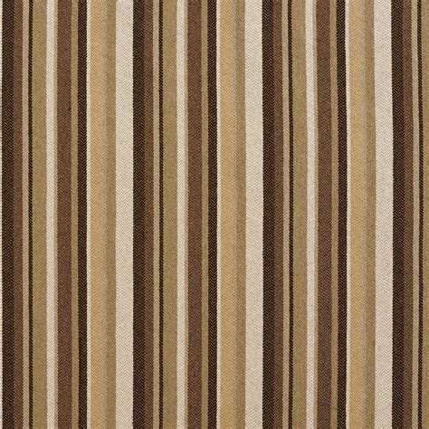 Brown And Beige Striped Woven Upholstery Fabric By The Yard