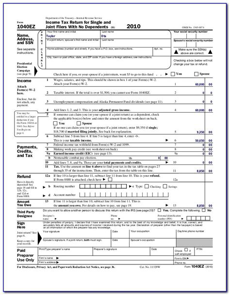 Printable Tax Forms Inspirational Irs Form 1040ez Best 2015 1040 Tax