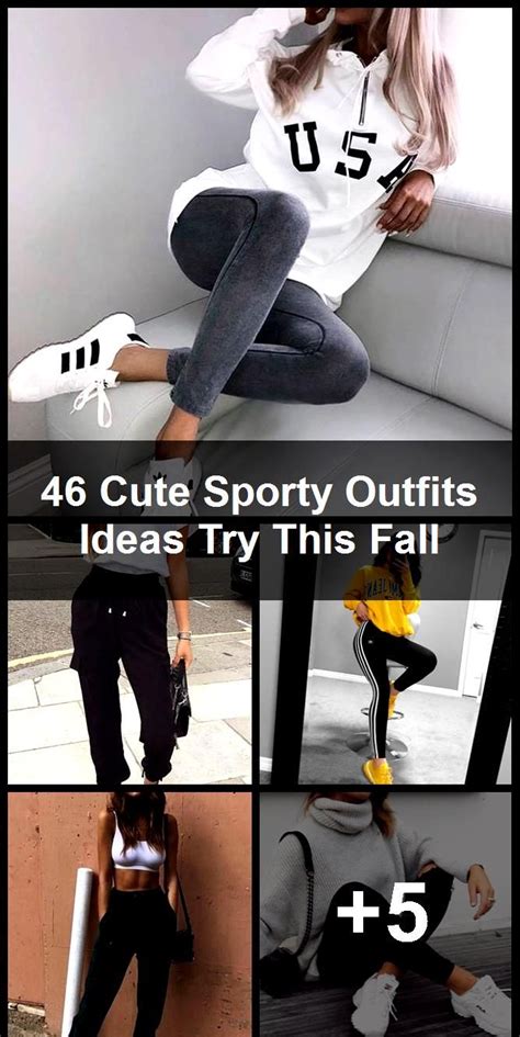 46 Cute Sporty Outfits Ideas Try This Fall Sportliche Outfits Outfit Ideen Outfit