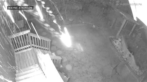 Security Camera Footage Shows Firework Damaging Bc Home Cbcca
