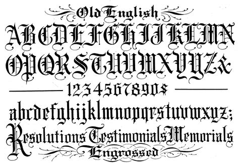 Old English Calligraphy Font Old English Alphabet Old English Tattoo