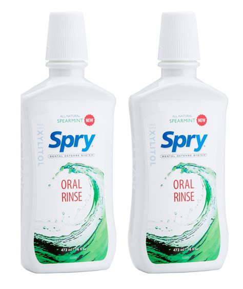 Spry Natural Mouthwash Dental Defense Oral Rinse With Xylitol All