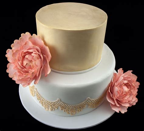 While i am someone who understands baking science and proper technique very well, making you will need at least two layers for your cake. Engagement cake, 2 tier, gold layer, gold lace and gum ...