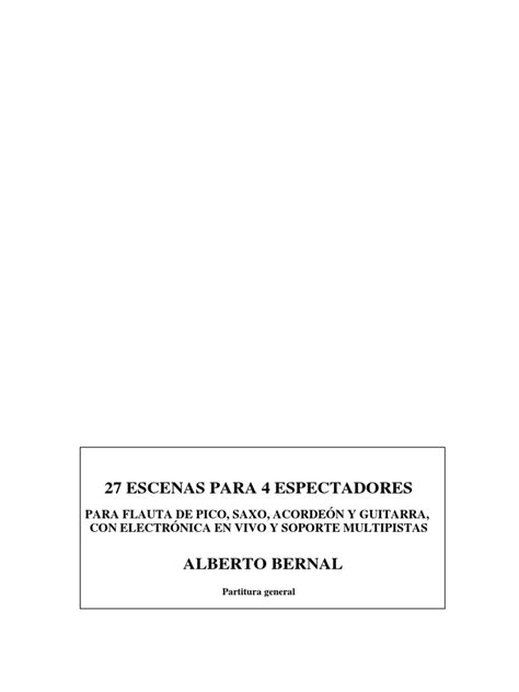 PDF Alberto Bernal 27 Escenas Para 4 Espectadores DOKUMEN TIPS