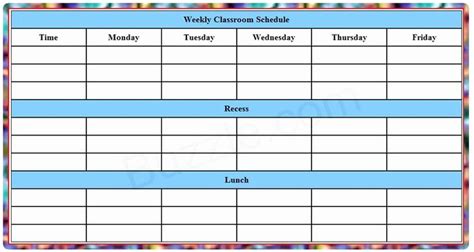 Weekly College Schedule Template Awesome Blank Weekly Class Schedule