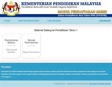 Sila daftar pengguna dan tekan daftar. Mudahnya Daftar Anak Masuk Sekolah Darjah 1 - Hafiz Rahim