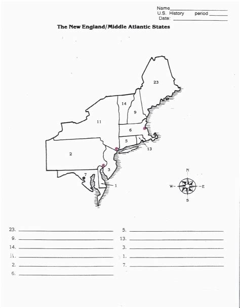Blank New England States Map Secretmuseum