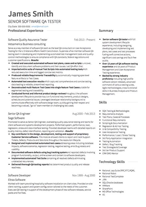 Software Engineer Resume Sample Writing Tips Resume Companion Resume