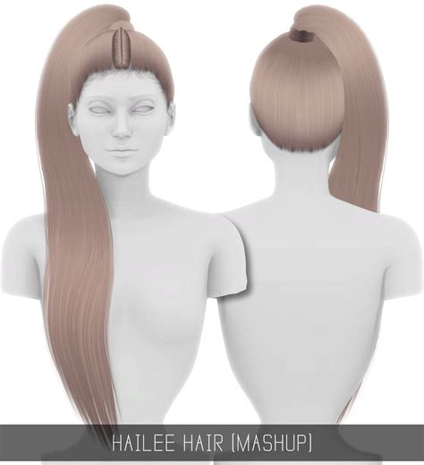 Hailee Hair Mashup Sims Hair Sims Sims 4