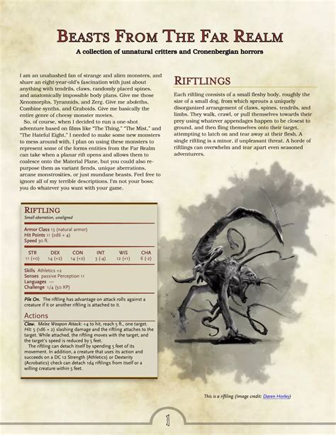 Beasts From The Far Realm Imgur Dungeons And Dragons Homebrew Dandd