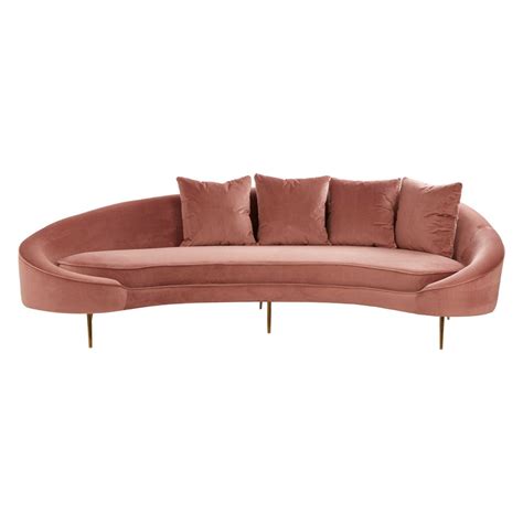 Osdin Curved Velvet Sofa Collection Choice Of Colours The Furniture