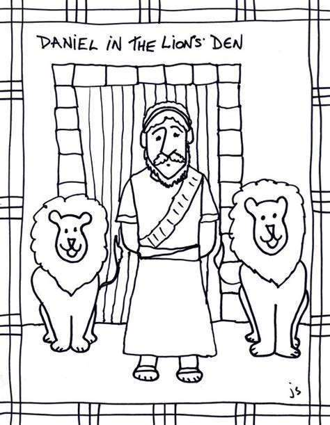 Daniel And The Lions Den Color Sheet
