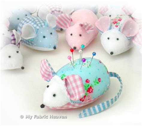 mouse pincushion easy cute sewing pattern photo tutorial by my fabric heaven 7071259110249