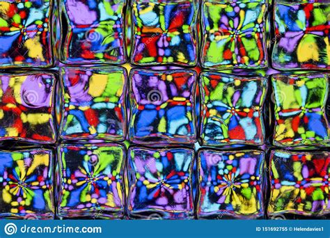 Brightly Colored Glass Block Wall Stock Illustration Illustration Of