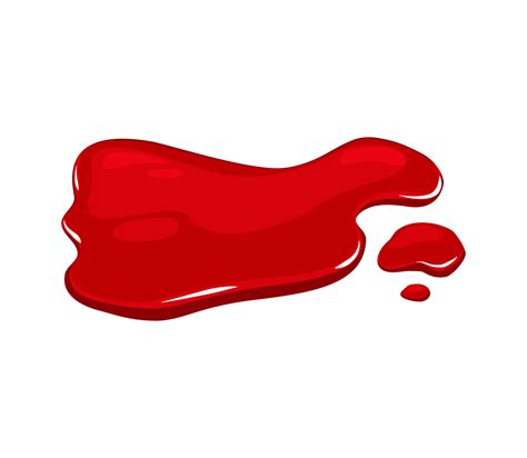 Charco De Sangre Sobre Un Fondo Blanco Aislado Derrame De Pintura Roja