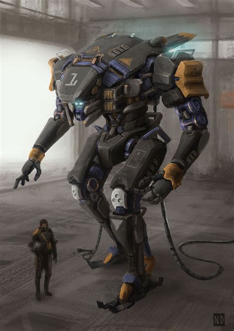 Mech 001 By Andynd On Deviantart Robot Concept Art Mech Sci Fi