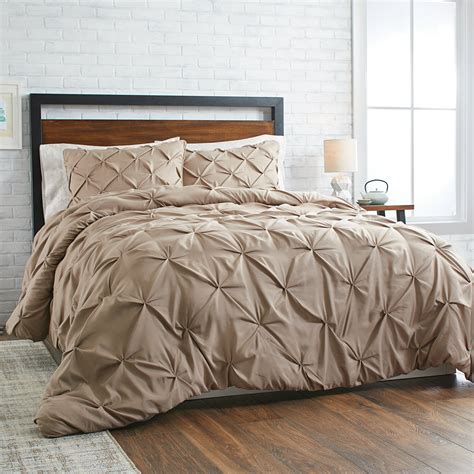 Better Homes And Gardens Taupe Pintuck 3 Piece Comforter Set King