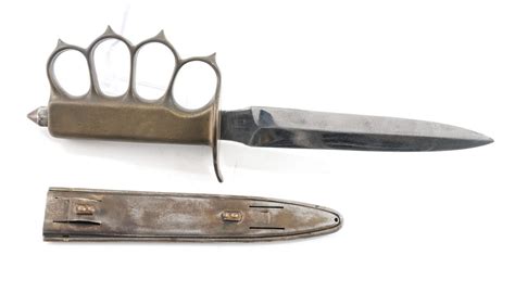 Us Wwi M1918 Trench Knife With Scabbard Online Gun Auction