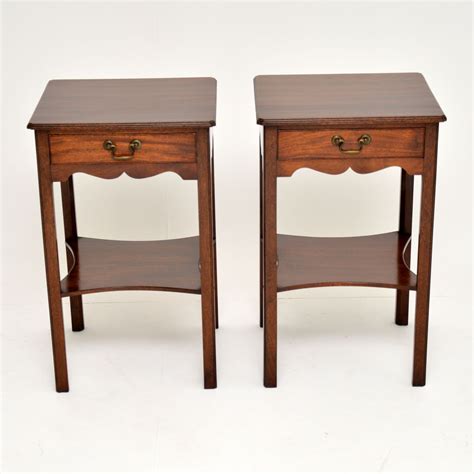 Pair Of Antique Mahogany Side Bedside Tables Marylebone Antiques