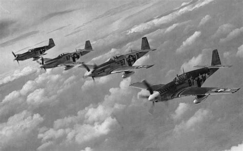 Formation Of Mustangs Over England Ww2 Images