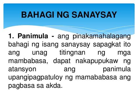 Uri Ng Sanaysay Kahulugan At Mga Bahagi Nito Filipino Images And
