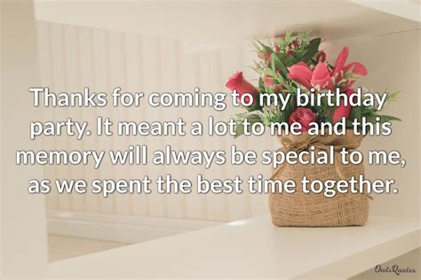 25 Messages To Say Thank You For Coming To My Birthday Party