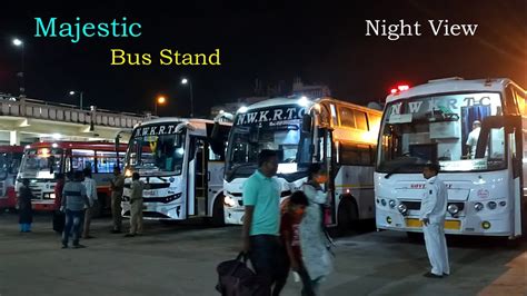 Bus Stand Night View Of Majestic Bangalore Bangalore Majestic Bus