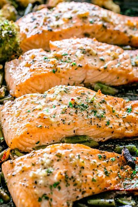 You can also test for doneness by inserting a fork or knife in the salmon and twisting it a bit; Garlic Butter Baked Salmon | Easy Oven Baked Salmon Recipe