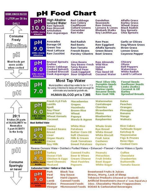 Ph Food Chart Eat More Alkaline Foods For Reflux Avoid Foods With A Ph
