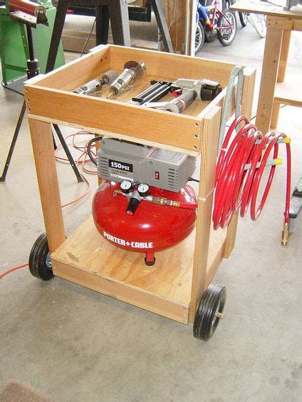 Air Compressor Cart From Scrap Wood Woodworking Shop Plans Diy