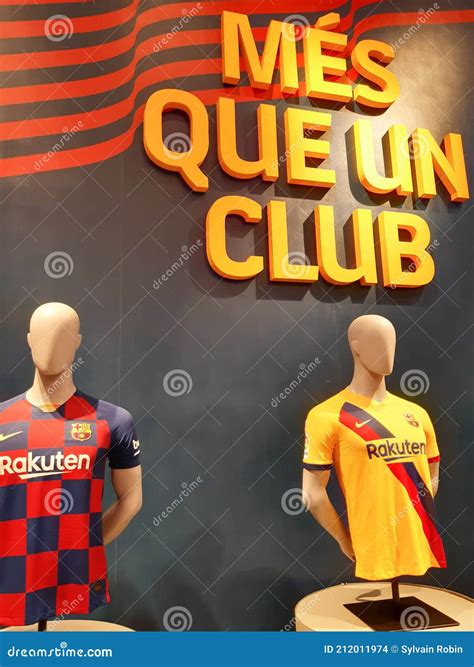 Mes Que Un Club Logo Text And Iconic Sign Of Barcelona Football Club