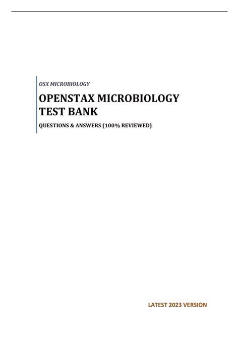 Openstax Microbiology Test Bank Rated A Qanda Best 2023 Openstax