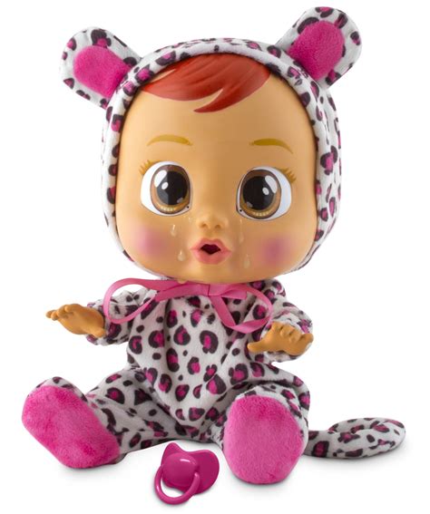 Cry Babies Lea 12” Baby Doll With Leopard Print Pajama Onesie