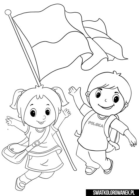 Kolorowanki Symbole Narodowe - ŚwiatKolorowanek.pl