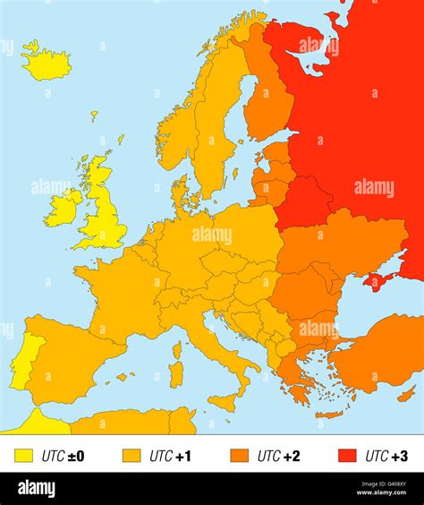 Time Zone Map Of Europe Standard Time Universal Time Utc Plus