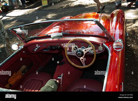Interior Of Classic Austin Healey 3000 Sportscar Stock Photo Alamy