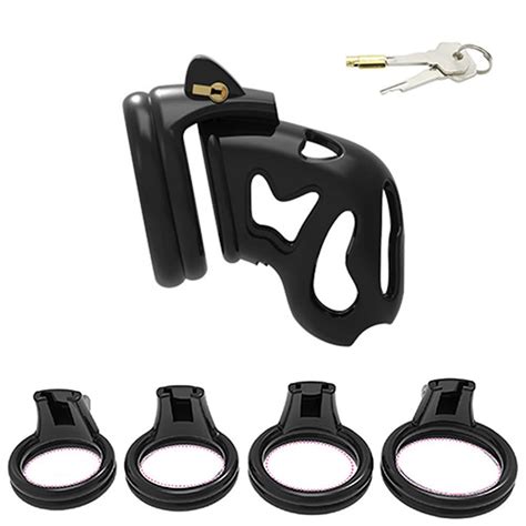 Qiodo Ghost Chastity Device For Men With 4 Sizes Cuff Rings Penis Exerciser Cock Cage Locked