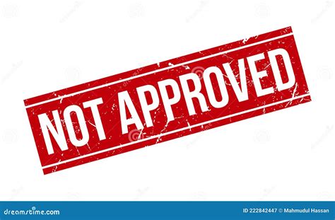 Not Approved Rubber Stamp Red Not Approved Rubber Grunge Stamp Seal