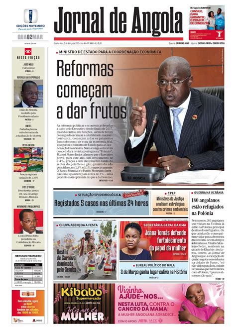 Jornal De Angola Quarta 02 De Março De 2022
