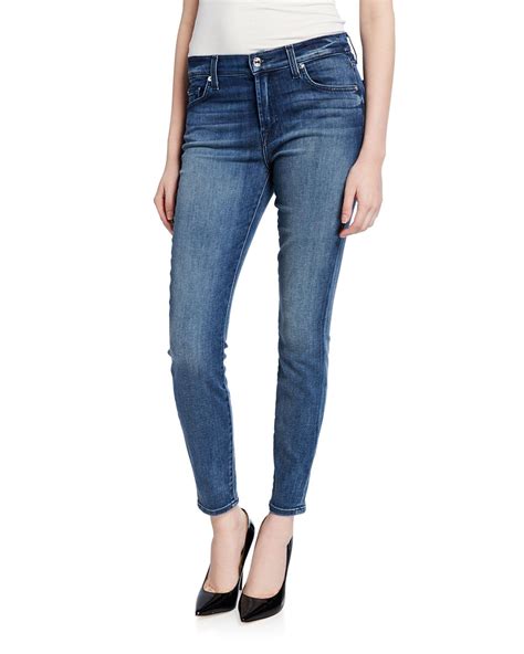 7 For All Mankind Gwenevere Skinny Ankle Jeans In Blue Lyst