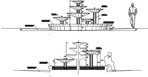 Fountain Elevation Detail Dwg File Fountain Elevation Detail With