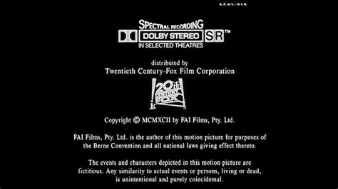 Distributed By Twentieth Century Fox Film Corporation 1992 Youtube