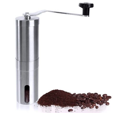 Portable Coffee Grinder Stainless Steel Ceramic Burr Hand Crank Manual