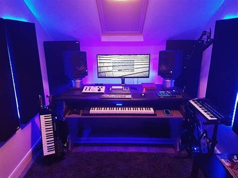 A clean studio setup ready for music production. By @rooftop_studios_uk ...