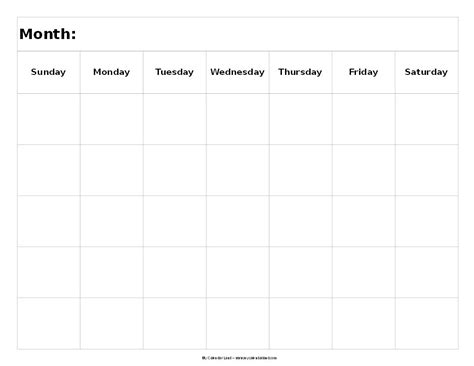 Exceptional 4 Week Calendar Blank Printable Blank Calendar Template